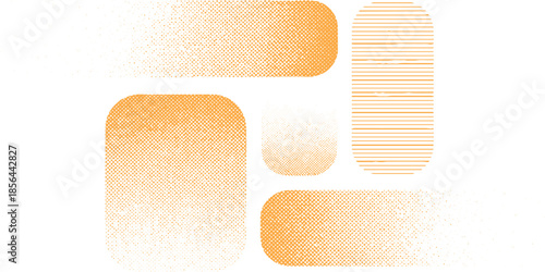 Abstract shapes with gradient and lines in orange and yellow tones.