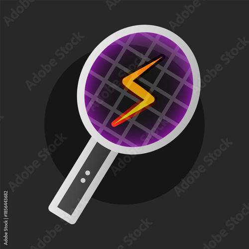 Electric fly swatter mosquito zapper racket illustration