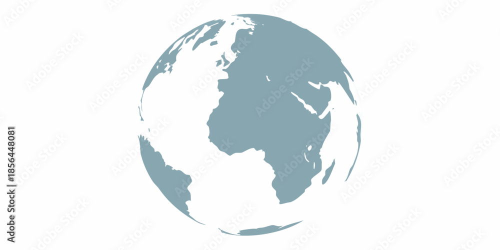 Obraz premium A stylized illustration of earth showing continents and cloud formations