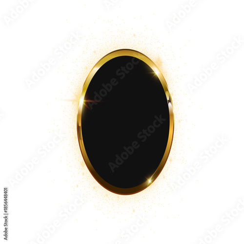 Glowing Gold Frame with Magical Light Effects