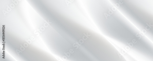 Silver foil background with metal mirror texture. Chrome gradient surface with light gloss. Vector aluminum grey sheet with reflection