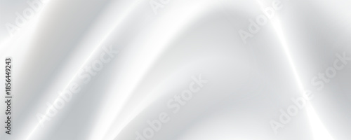 Silver foil background with metal mirror texture. Chrome gradient surface with light gloss. Vector aluminum grey sheet with reflection