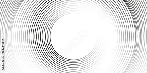 Abstract white glowing geometric lines on gray background. Modern shiny blue circle lines pattern. Futuristic technology concept. Suit for cover, poster, banner, brochure, header, website vector