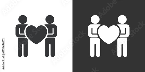 Sharing Love icon. Solid glyph series icon