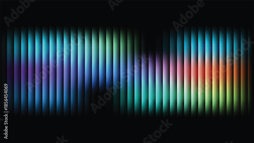 Dark vertical glass grooves, blurred violet navy gradient field with subtle white haze and optical depth, modern elegant cover template, vector illustration