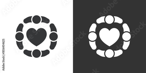 Caring Community icon. Solid glyph series icon