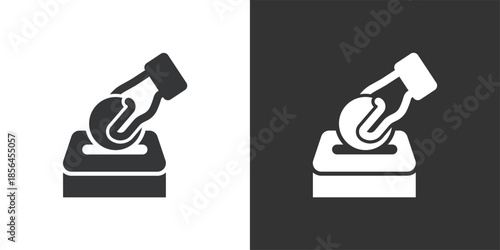 Charity Box icon. Solid glyph series icon