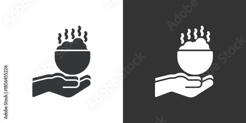 Food Aid and Charity icon. Solid glyph series icon
