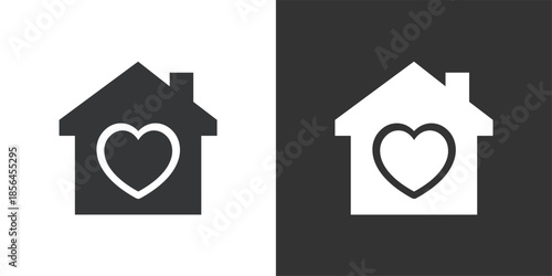 Home of Love icon. Solid glyph series icon