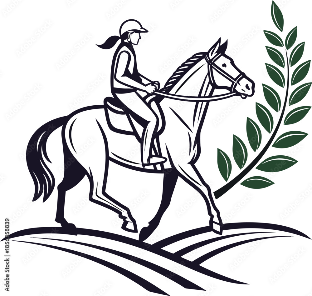 Fototapeta premium horse and rider