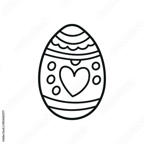 Hand Drawn Easter Egg Doodle