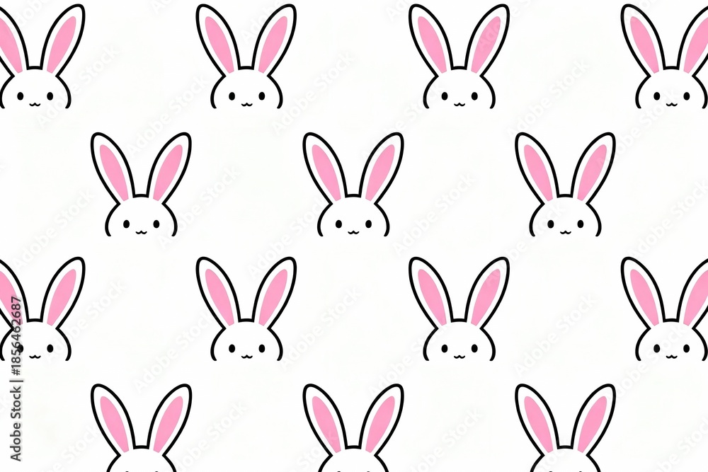 Obraz premium Cartoon rabbit pattern