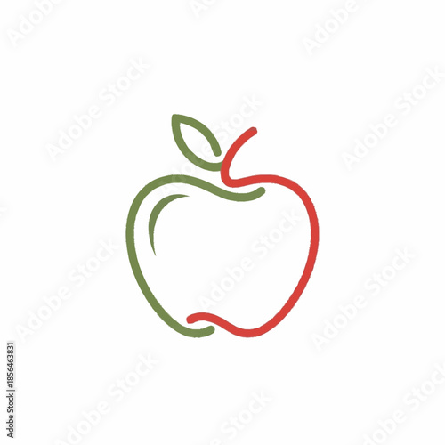 Minimalist Line Art Apple Logo Design.