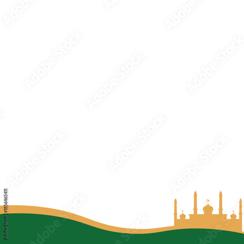 Mosque Islamic Footer Frame