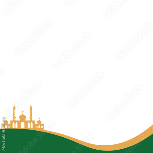 Mosque Islamic Footer Frame