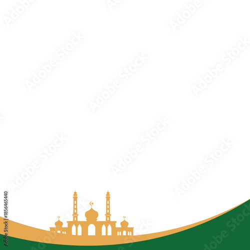 Mosque Islamic Footer Frame