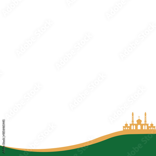 Mosque Islamic Footer Frame