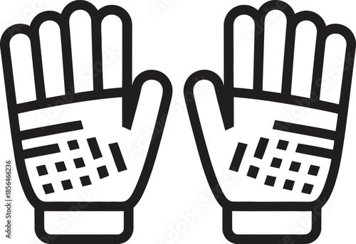 Goalkeeper Gloves Line Icon. Soccer, Sport, Protection Outline Vector Illustration