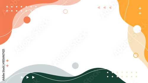 Abstract organic wave background with geometric elements in neutral colors, modern wallpaper, suitable for templates, sale banners, business ads, covers, websites, and pages