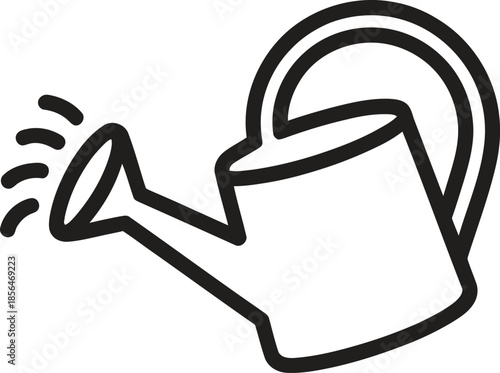Watering Can Line Icon. Garden, Water, Plant Care Outline Vector Illustration