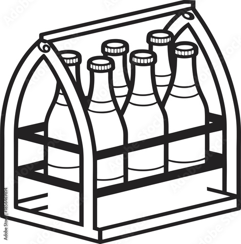 milk bottle and glass