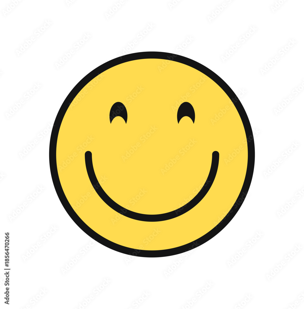 Fototapeta premium Emoticon icon logo vector design template, happy emoji