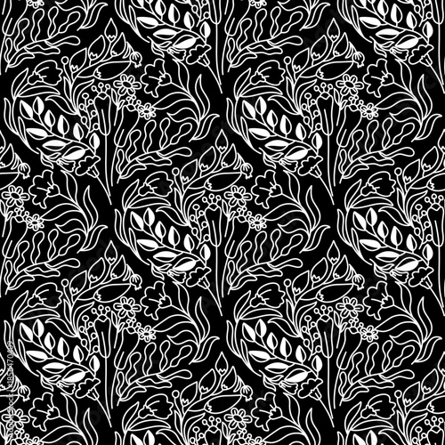 pattern, seamless, quatrefoil, tulip, flower, floral, geometric, moorish, arabesque, minimalist, modern, wallpaper, background, texture, grey, white, pastel, vector, illustration, design, decorative, 