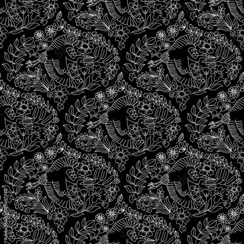 pattern, seamless, quatrefoil, tulip, flower, floral, geometric, moorish, arabesque, minimalist, modern, wallpaper, background, texture, grey, white, pastel, vector, illustration, design, decorative, 