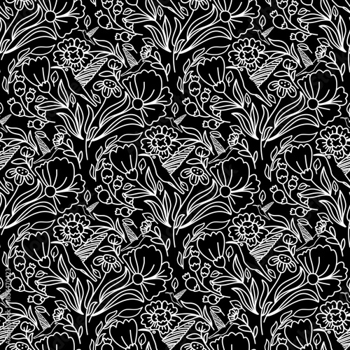 pattern, seamless, quatrefoil, tulip, flower, floral, geometric, moorish, arabesque, minimalist, modern, wallpaper, background, texture, grey, white, pastel, vector, illustration, design, decorative, 