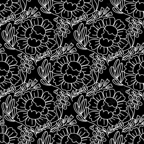 pattern, seamless, quatrefoil, tulip, flower, floral, geometric, moorish, arabesque, minimalist, modern, wallpaper, background, texture, grey, white, pastel, vector, illustration, design, decorative, 