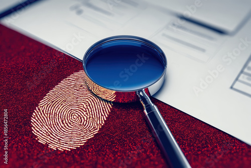 Police fingerprint school classroom crime scene magnifying glass forensic investigation evidence document investigation