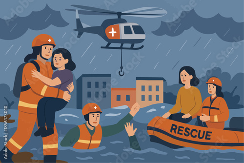 Civil Defense Rescue Operation