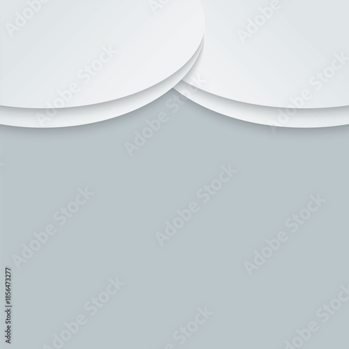 A white paper background with shadows. Curved lines on a gray background, shadow overlays