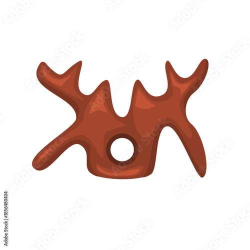 Billiard cue rack vector icon illustration, snooker pool bridge head cross antlers stag horn, billiard clip art, billiard accessories icon