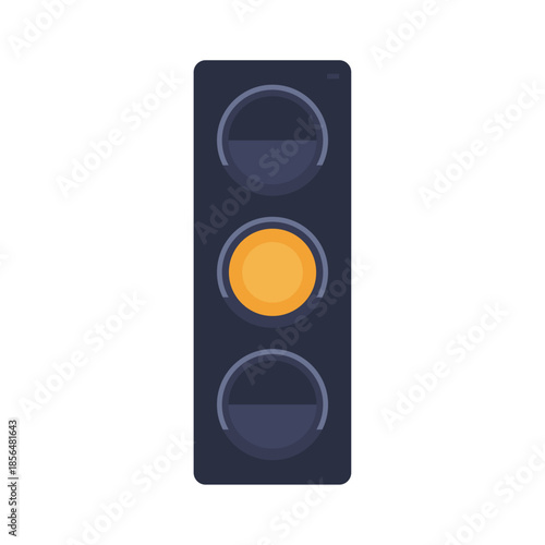 Go to Page|123456Next
Traffic light with glowing yellow caution signal, semaphore device for city road safety, warning indicator for driving and transportation control flat vector illustration.