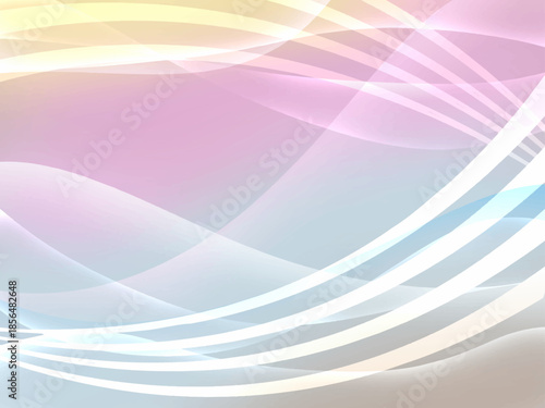 透明感のある光のウェーブにカラフルな色のグラデーション背景