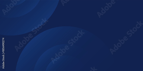 Abstract blue simple glowing geometric lines on dark blue background. creative art