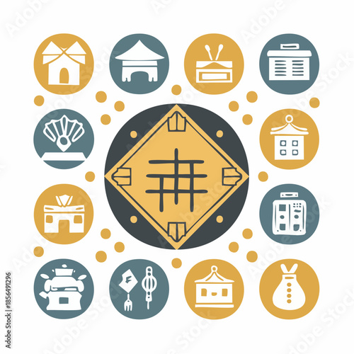 Elegant Chinese knot SVG representing longevity. Perfect for footer decorations, divider elements, or gift-wrapping options in lifestyle and shopping apps.