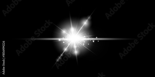 Wallpaper Mural Glowing light star rays Torontodigital.ca