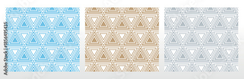 Set of abstract geometric patterns. Seamless vector backgrounds. Colored ornaments Graphic modern patterns Simple lattice graphic design