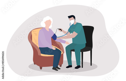Geriatric Blood Pressure Check and Routine Health Care