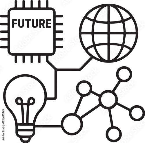 social network concept black shillhoutee