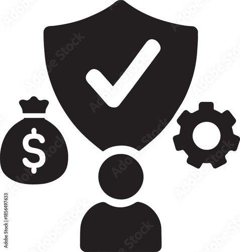 vector illustration of money bag