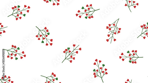Charming Holiday-Themed Heart Patterns Vector for Seasonal Designs
