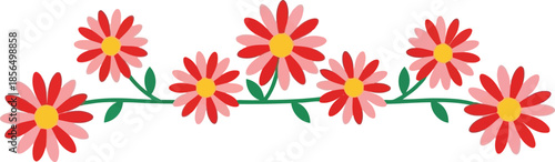 Colorful Floral Border Vector for Creative Designs