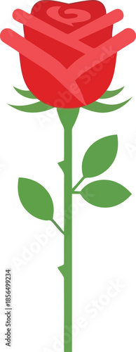 Red Rose Floral Vector for Love and Romance Design Projects