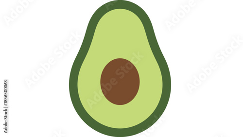 3D illustration of an avocado isolated on a white background designed as a yin yang symbol to represent harmony and zen balance in a circular tao philosophy icon