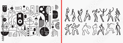 dance silhouette clipart, dancing people illustration, movement pose icons, human action silhouettes, expressive dance graphics, black white dancer clipart, printable dance figures, performance silhou