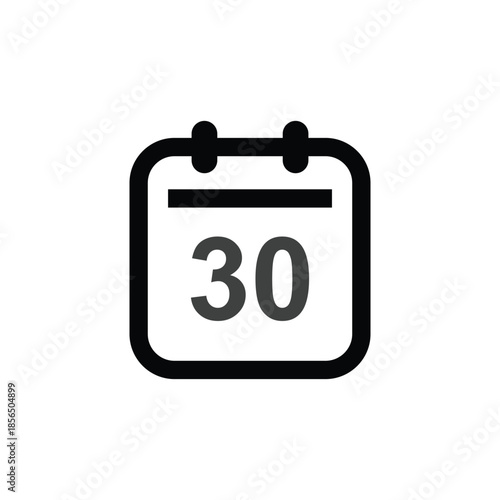 Calendar icon logo, diary symbol, contains schedule, date, agenda, event, month, and week icons. Black and white vector design.