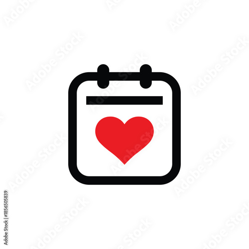 Calendar icon logo, diary symbol, contains schedule, date, agenda, event, month, and week icons. Black and white vector design.